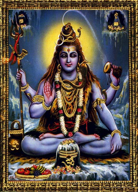 Lord Shiva with Moon & Serpent